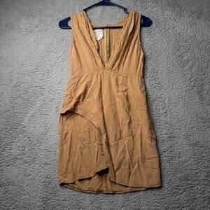 Gypsy by the Sea Dress Women's Medium Tan Sleeveless Mini